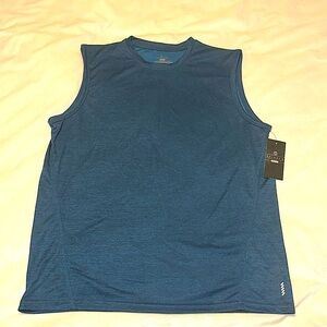 Balance Collection Mens Dry-Wik Performance Wear Steel Blue Tank - Large NEW